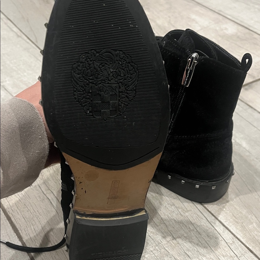 Vince Camuto Black Ankle Booties with Studded Details